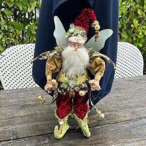 Mark Roberts Enchanted Forest Fairy Santa Elf Ears Posable Elves 16" Glasses